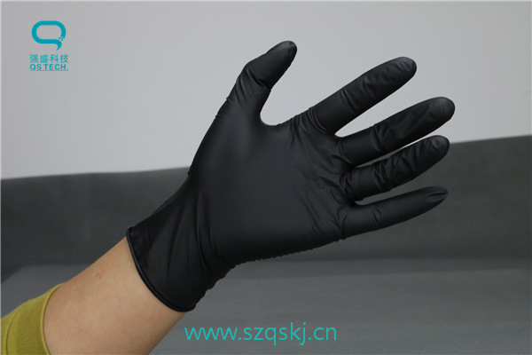 Black Oil Resistant Stretchable Disposable Nitrile Gloves