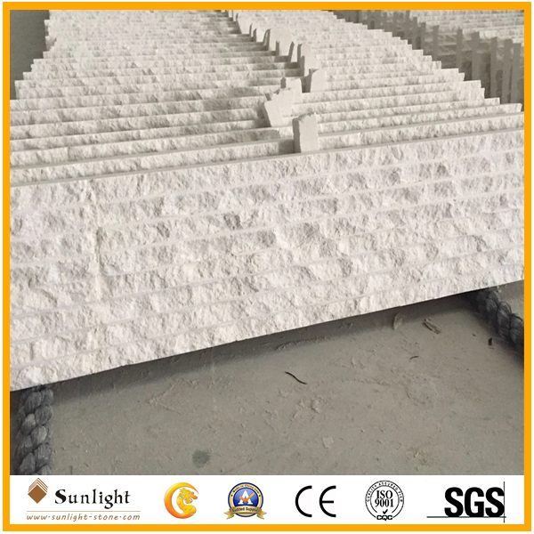 Natural Chiselled Surface White, Beige Limestone for Wall Tiles Decoration
