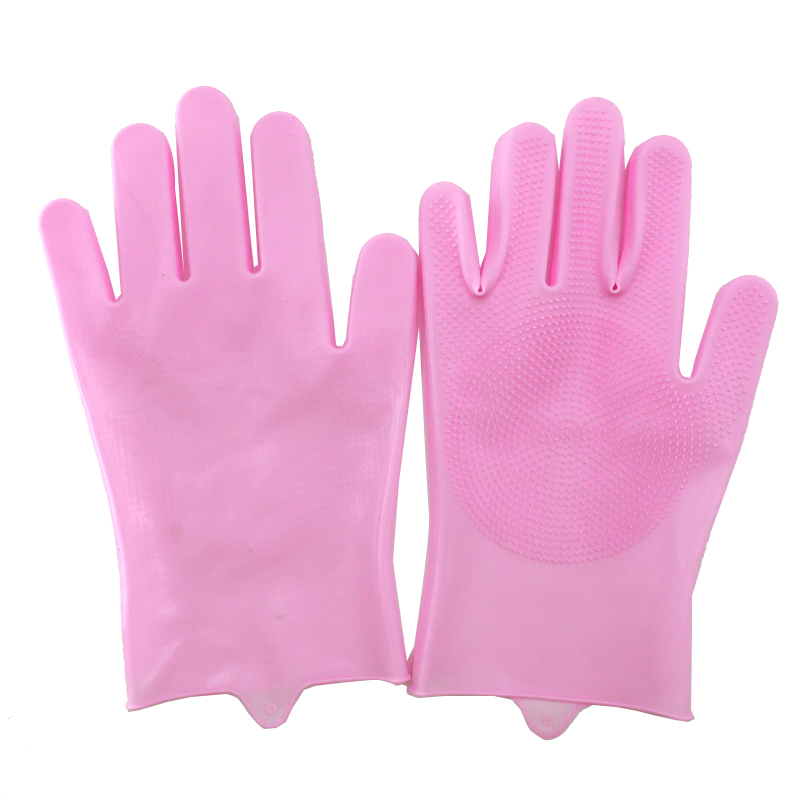 Silicone Dishwashing Gloves Household Thickened Durable Cleaning Kitchen Household Gloves