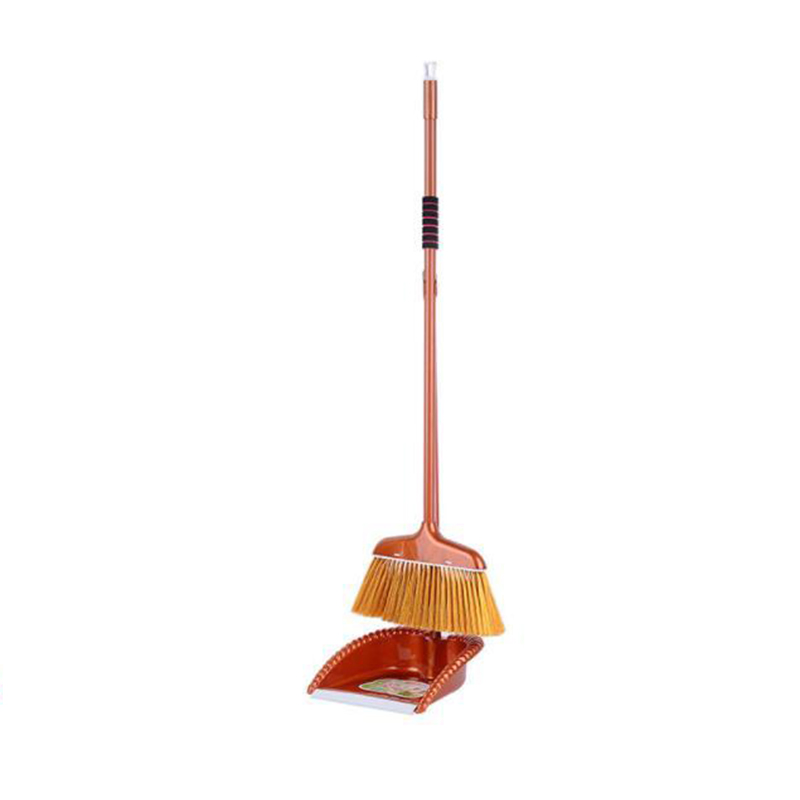 Red/Coffee/Blue Cleaning Broom and Dustpan Set Plastic for Home Kitchen Office Floor