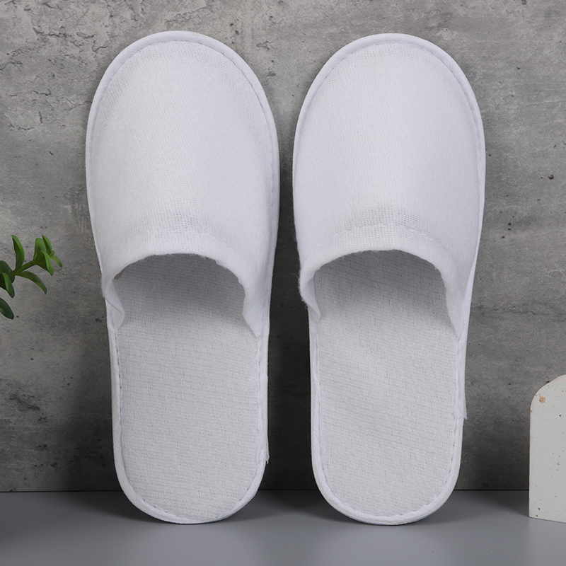 Luxury Hotel White Brushed Plush Slippers Hotel Resort SPA Disposable Slippers