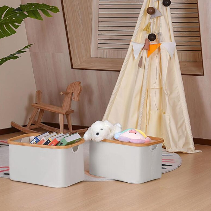 Linen Storage Bin for Bedroom Dirty Clothes Towels Blankets Toys