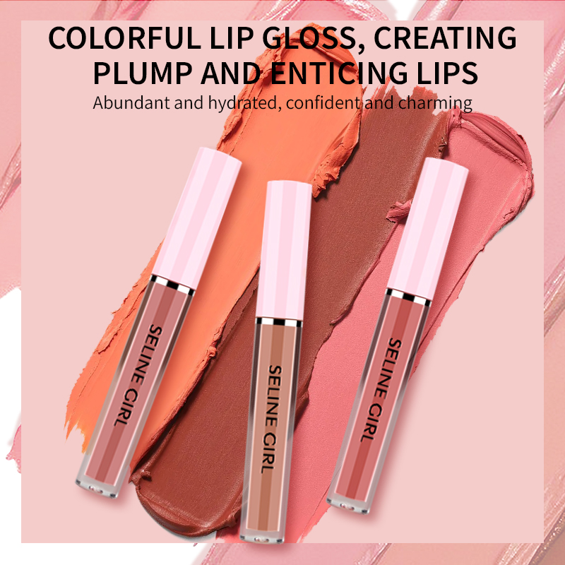 Seline Girl 3*2.5g Silky Moisturizing Long Lasting Box Lipstick