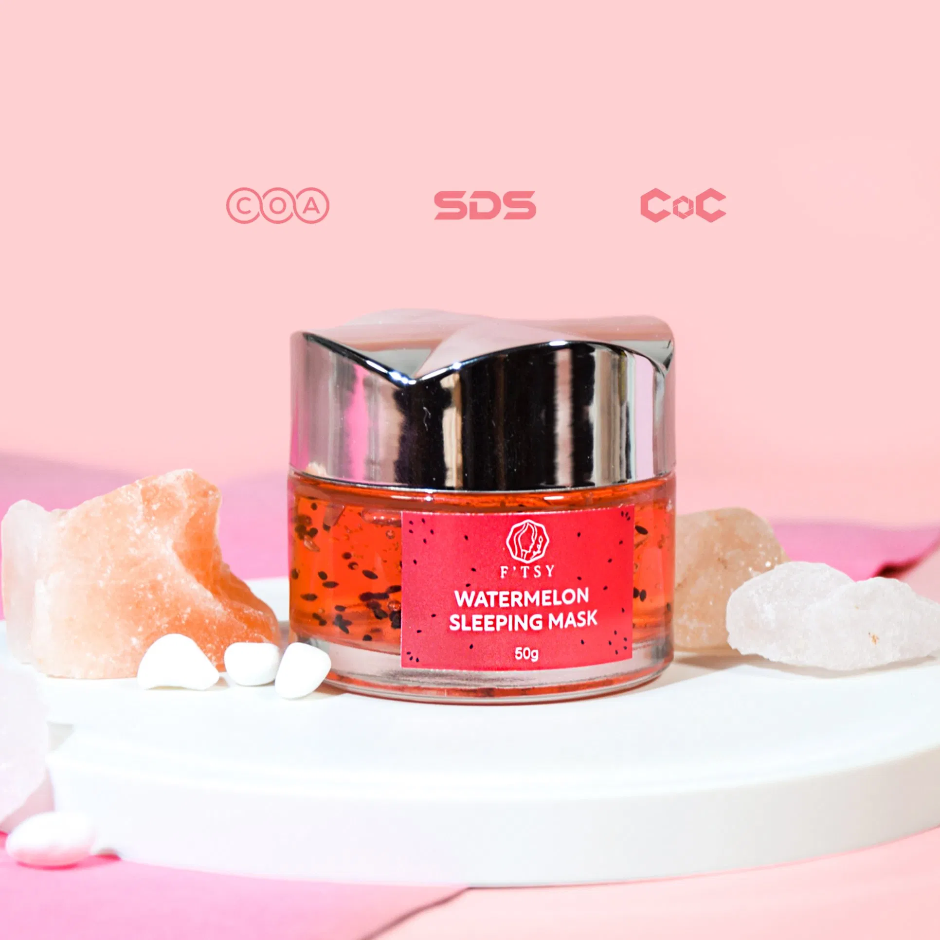 Wholesale Organic Gel Mask Overnight Resurfacing Niacinamide Nourishing Whitening Watermelon Mask