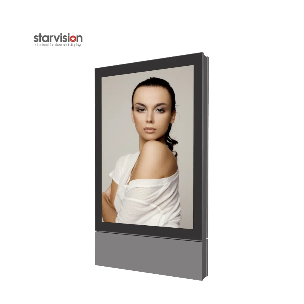 3000 Nits Waterproof LCD Digital Signage 75 Inch Free Standing Display Totem 4K Outdoor Kiosk