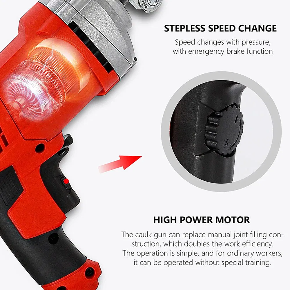 Electric Cement Mortar Spray Gun Portable Cement Caulking Gun Grout Cement Gun