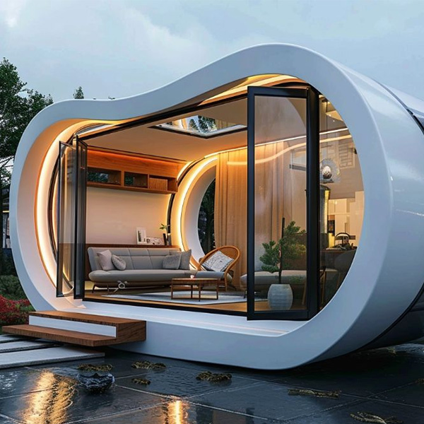 Convenient and Cost-Effective Mobile Houses Glass Homestay Buildings