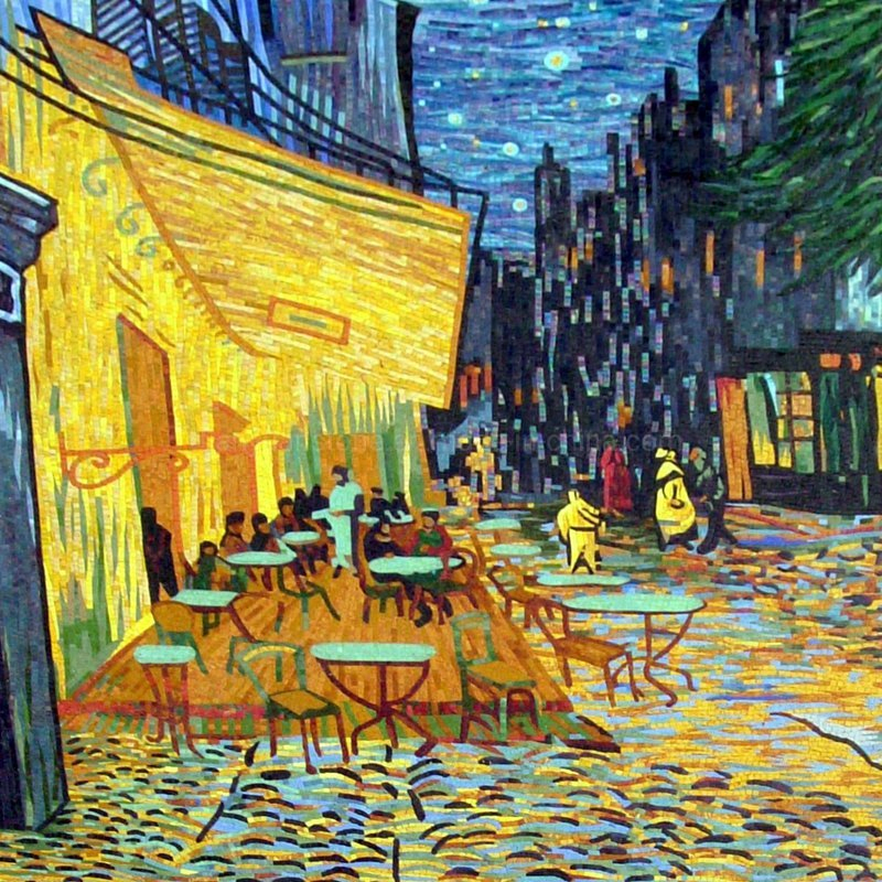 Custom Glass Art Mosaic Decoration Glass Tile Cut Mosaic Mural