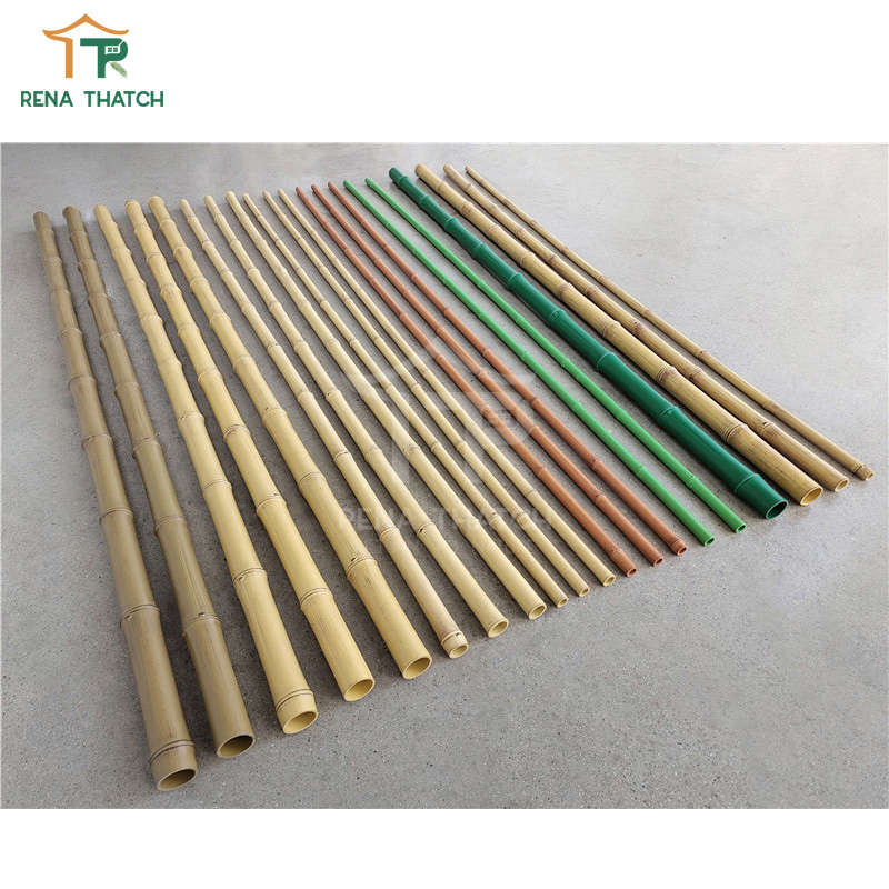 Simulated Anti UV Synthetic Bamboo Plastic Bamboo Stick Stake Canes Artificial Bamboo Poles for Fence Walls
