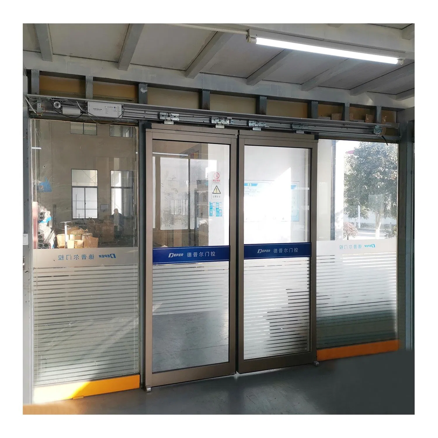 High-Power Brushless Motor 2X250kg Heavy Duty Automatic Sliding Door Operator with Adjustable Controller