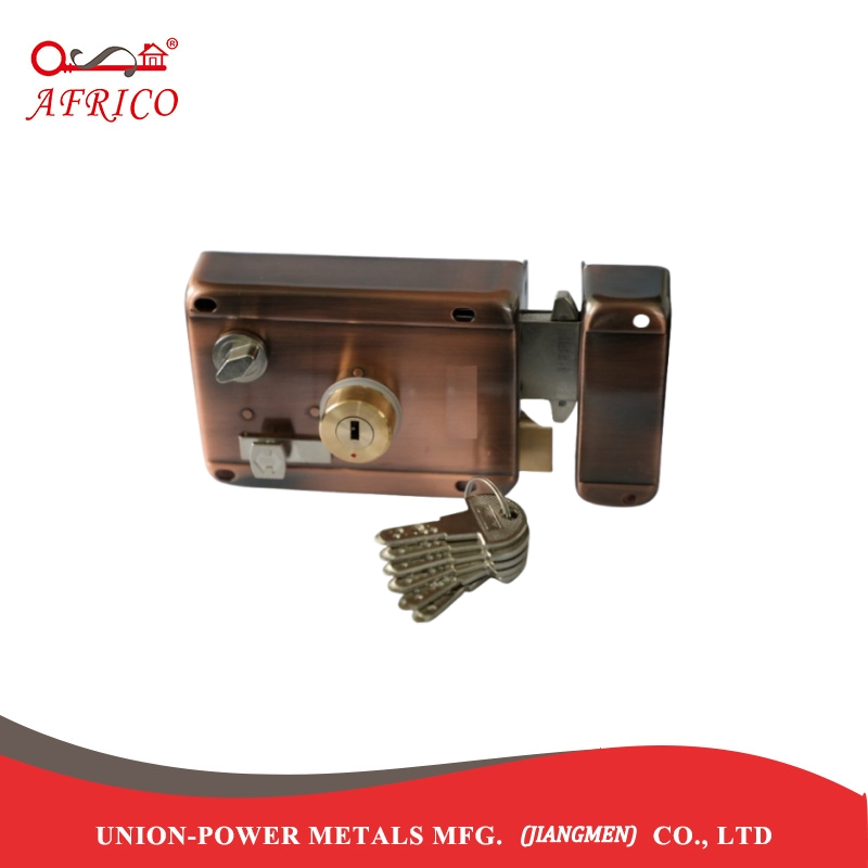 Fechadura Lock Night Latch Lock Rim Security Lock with Computer Keys