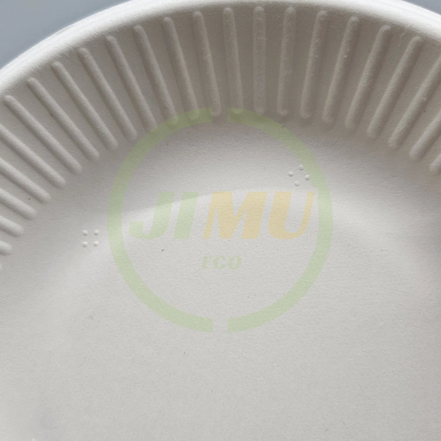 100% Natural Bagasse Pulp Biodegradable Disposable 6 Inch Flower Pattern Round Dish Salad Plate