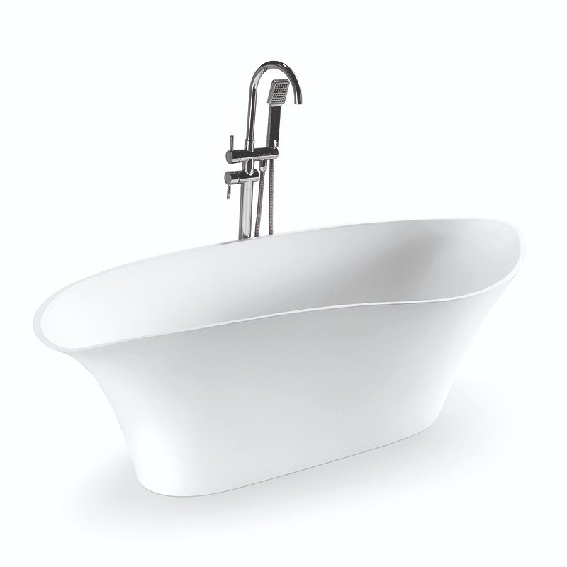 Акриловая ванна Opaly Oval белая матовая, сертификаты NSF/Greenguard