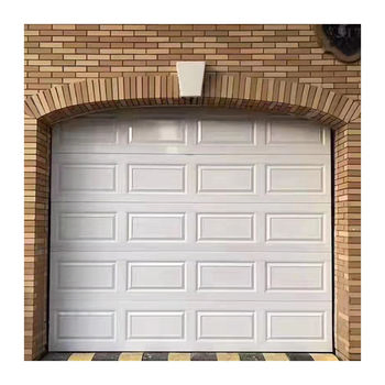 Customized Modern Design Steel Sliding Sectional Garage Door with Automatic Pedestrian Door and Finished Surface
