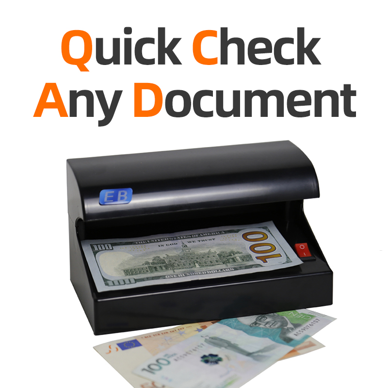 DC-101 Portable Banknotes Detector Machines Ultraviolet Light for UV Features Detection Counterfeit Banknote Checker