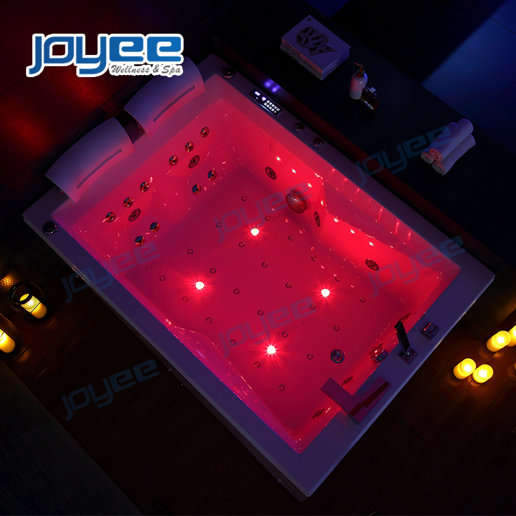 Угловая акриловая ванна с гидромассажем на 2 персоны Joyee