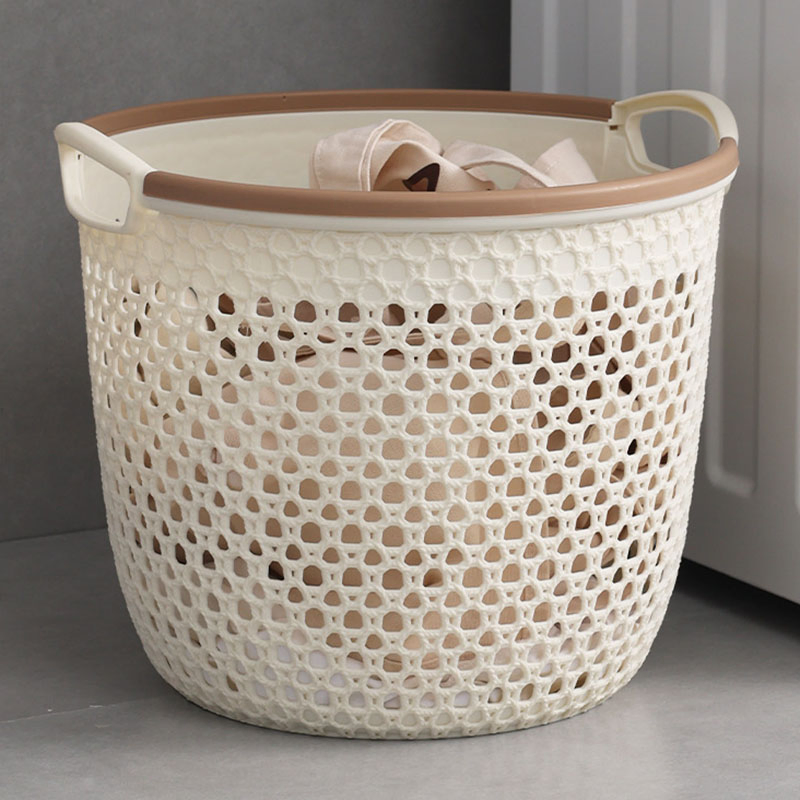 Factory Price Imitation Rattan Woven Household Bathroom Hand-Held Laundry Basket
