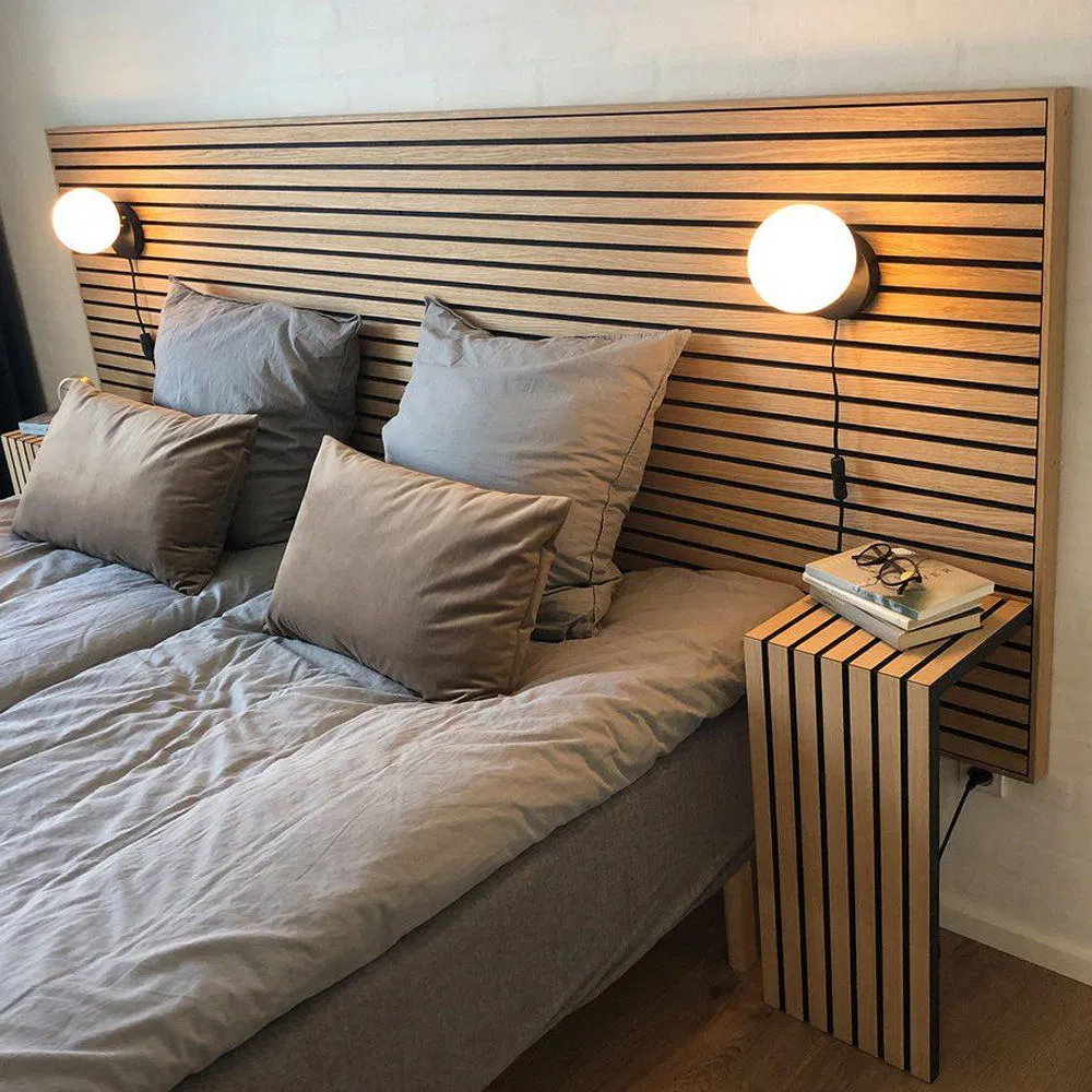 Wholesale Felt Wood Slats Sound Absorbing Acoustic Panel Interior Decoration Polyester Slats