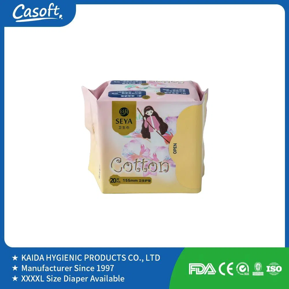 155mm 245mm 290mm Eco Friendly Biodegradable Wholesale Overnight Sanitary Napkin