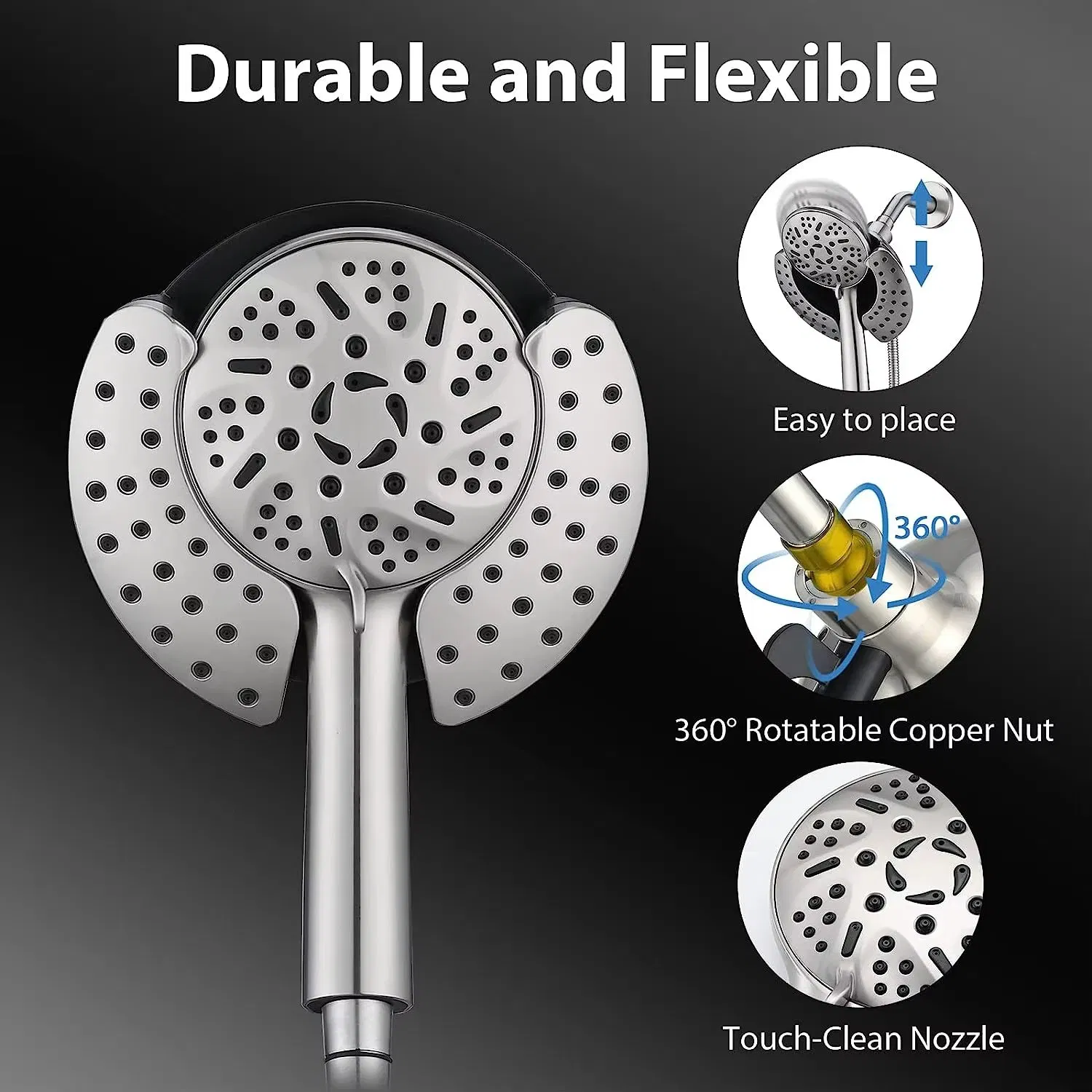 Versatile 2-in-1 Magnetic Shower Head Set for Ultimate Relaxation