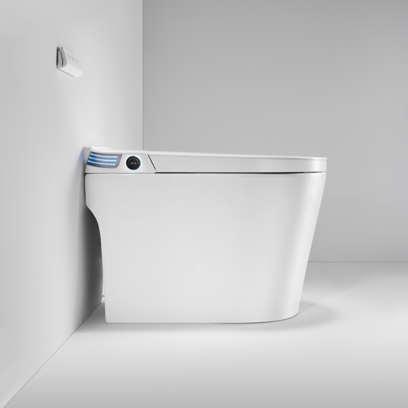 Luxury Modern Villa Watermark Intelligent Closestool Sanitary Wares Bathroom Furniture Wc Floor Intelligent Electric Smart Toilet with Bidet Smart Toilet