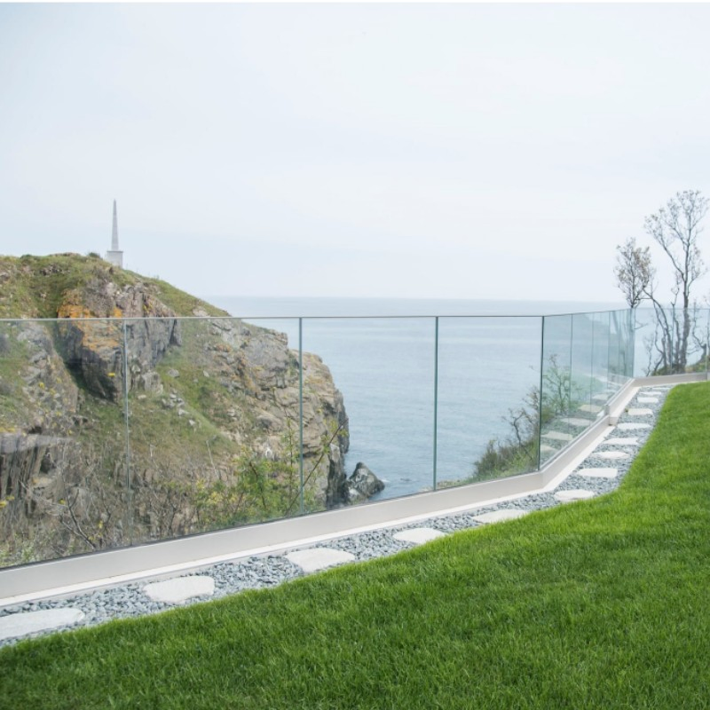 Balcony Stainless Steel Aluminium Frameless Glass Balustrade with Gate