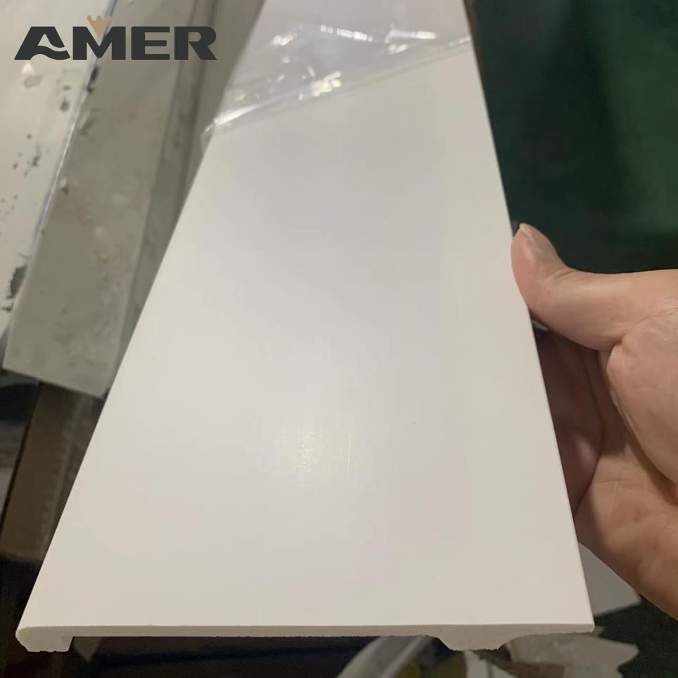 Accessories PS Skirting Board Light Waterproof Skirting PS White Bathroom PS Skirting Board