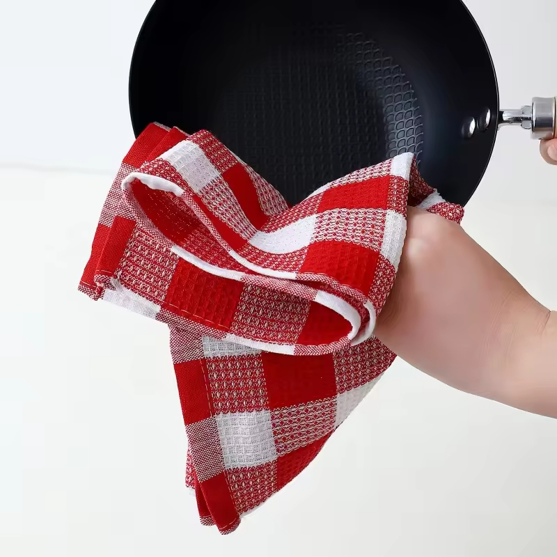 Soft Quick Dry Cotton Absorbent Dish Cloth Kitchen Reusable Washable Cleaning Towel