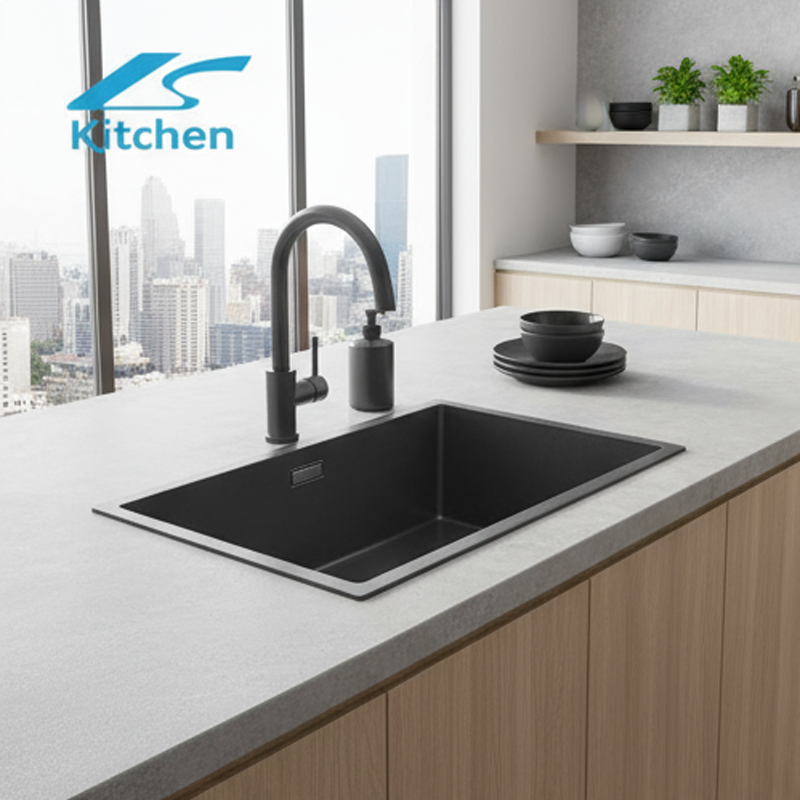 K-5944 Undermount Handmade Steel Sink Kitchen Wash Single Bowl Sink