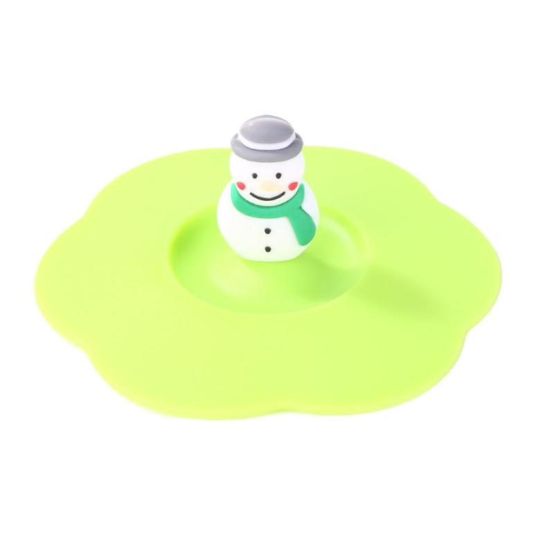 Cartoon Heat-Resistant Water Lid Dust Prevention Seal Leak Proof Silicone Cup Cover