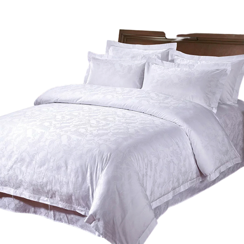 Jacquard Weave 60s 4PCS King Size Cotton Hotel Bedding Set