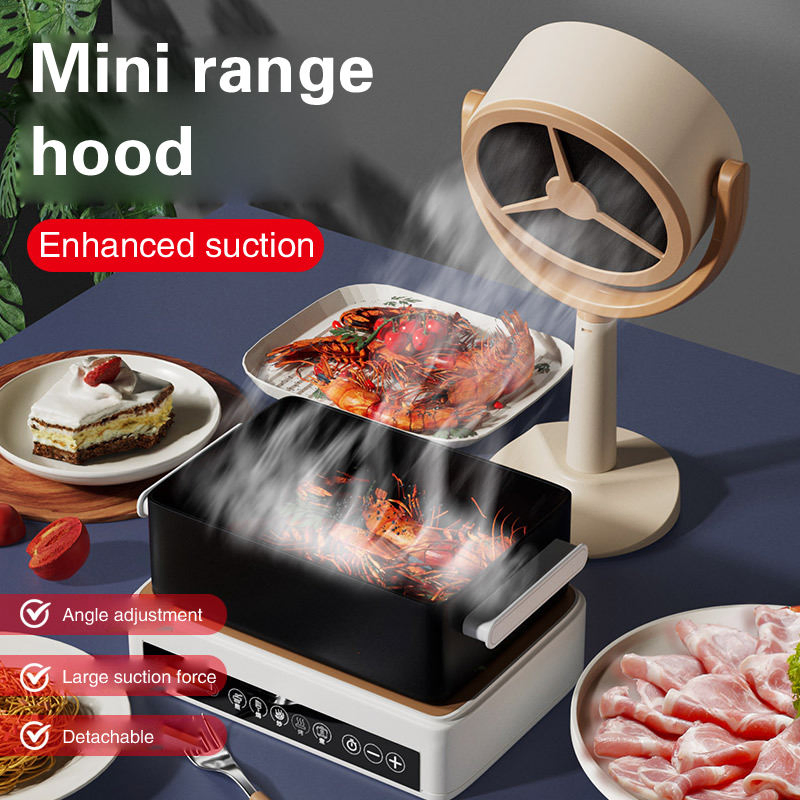 Portable Range Hood with Height Angle Adjustment Easy to Clean Suitable for BBQ Indoor