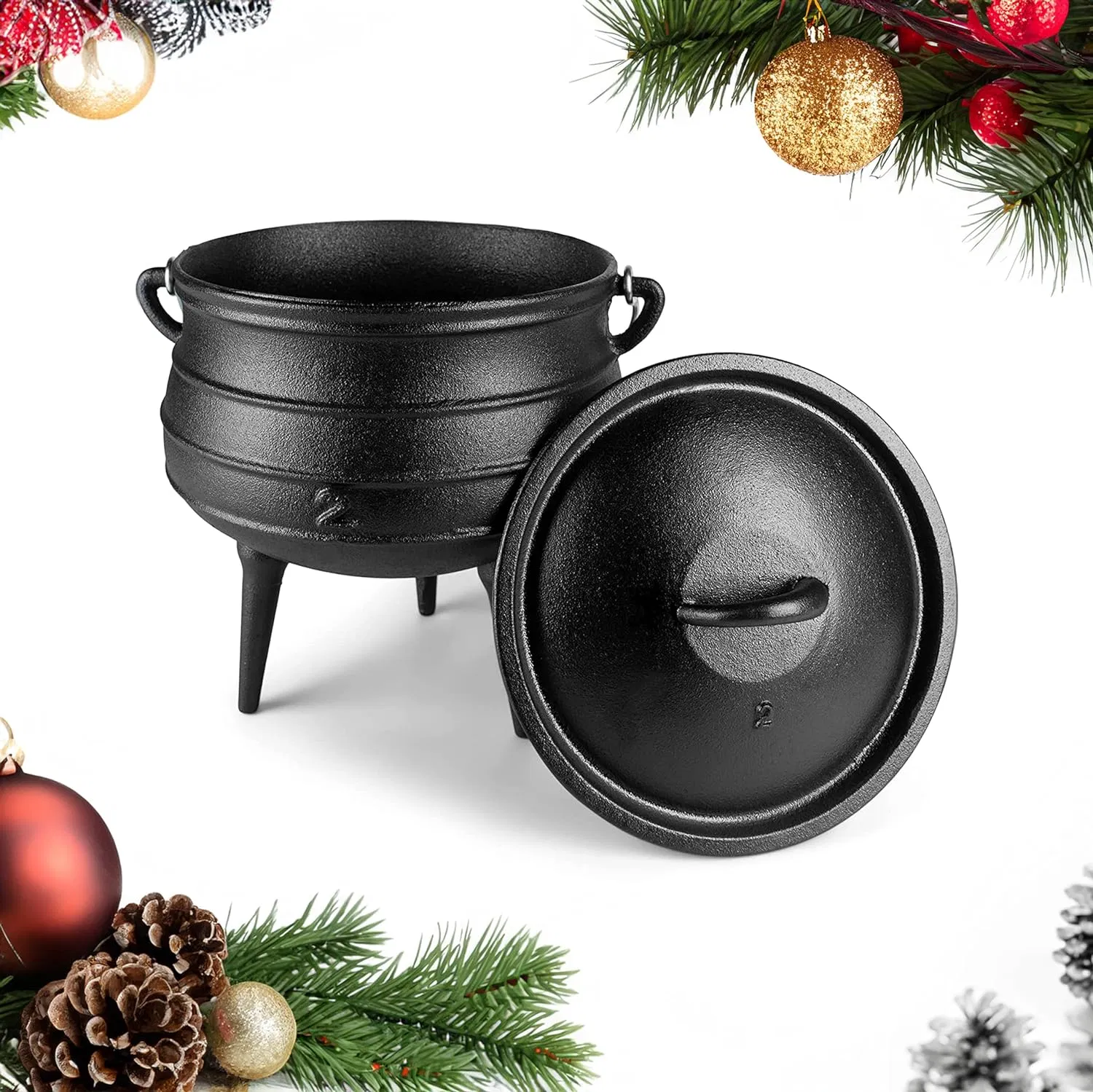 Чугунный котелок Potjie с тремя ножками, 1/4#