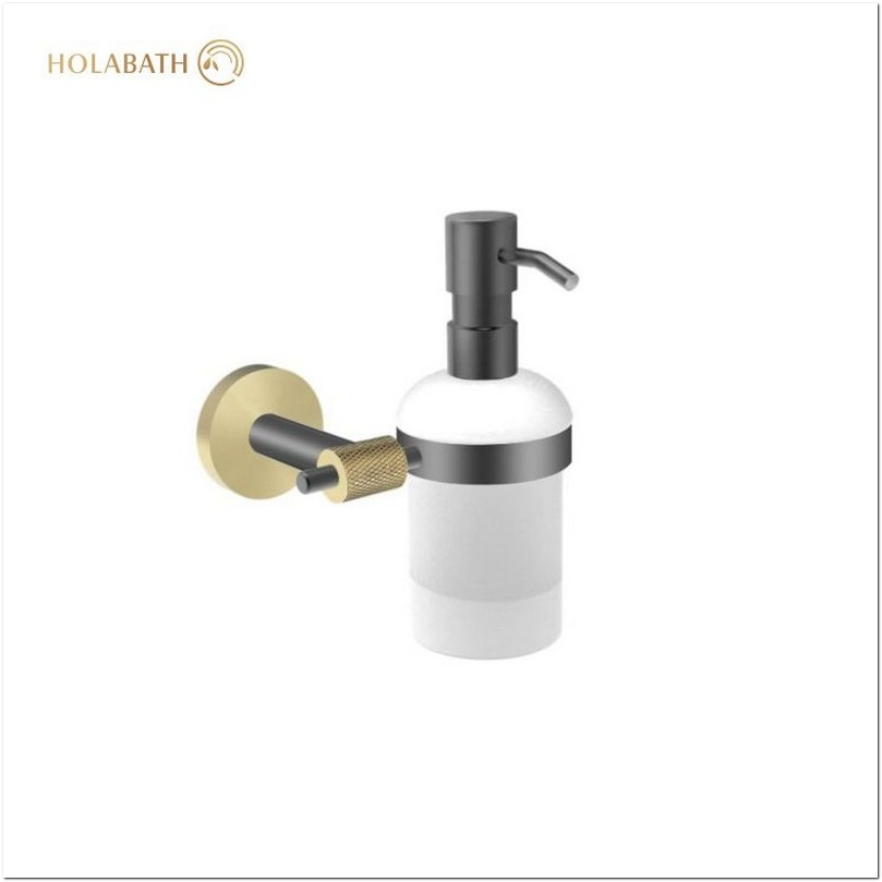 Stainless Steel Soap Dispenser and Holder Set Leak-Proof Liquid Soap Container System