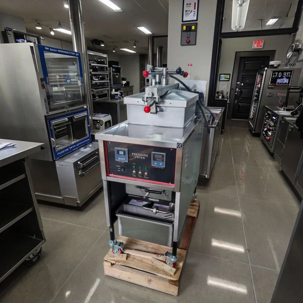 Professional Commercial Pressure Fryer with Oil Filtration System