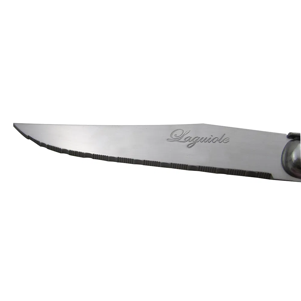 Laguiole Style Steak Knife Stainless Steel Serrated blade