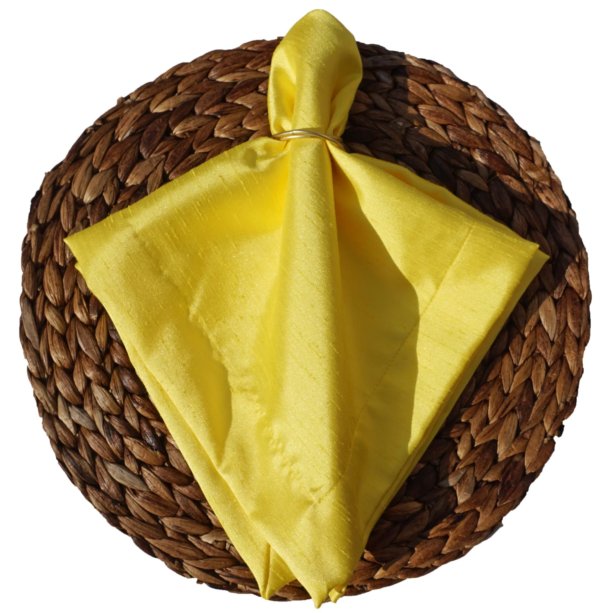 Maize Luxurious Slub Satin Fabric Collection for Table Satin Napkins