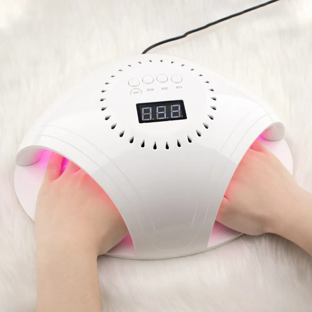 White/Rose Gold Nail Dryer UV Lamp Red Light Two Handed 48W 2in1 LED Nail Lamp Painless Baking Glue Nail Light