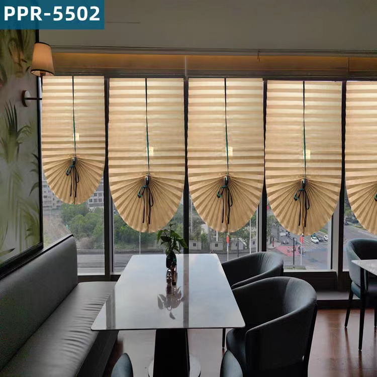 Polypropylene with Ribbon, Pleated Semi-Shading Curtain PPR5502, Can Be Cut and Pasted