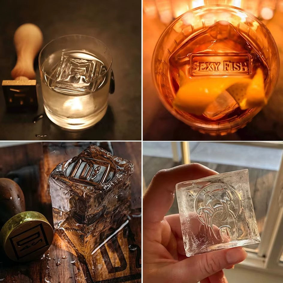 Personalized Ice Mold Customized Bar Ice Cube Logo Stamp
