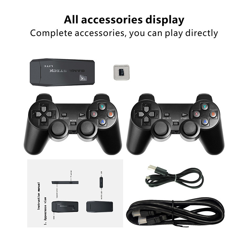 Video Game Sticks M8 Console 2.4G Dual Wireless Controller Stick 4K 10000 Games Retro Game for Dropshiopping Xmas Gift Wireless Controller Gaming Console M8