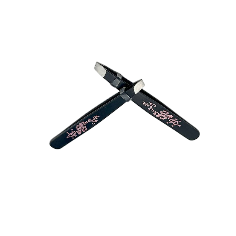 Professional Slanted Hair Removal Tool Stainless Steel Eyebrow Tweezer for Eyelash Extension