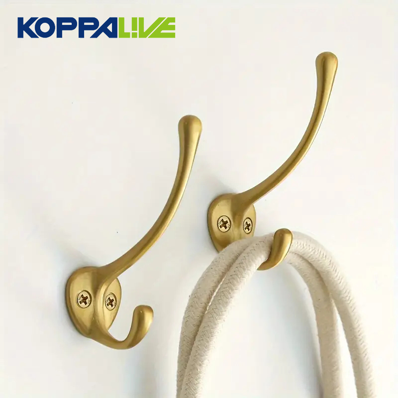 Двойной настенный крючок Koppalive из латуни, винтажный стиль