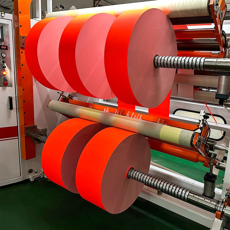 Jumbo Roll Self-Adhesive Raw Material Paid Burglarproof Label Sticker Fluorescent Woodfree Paper