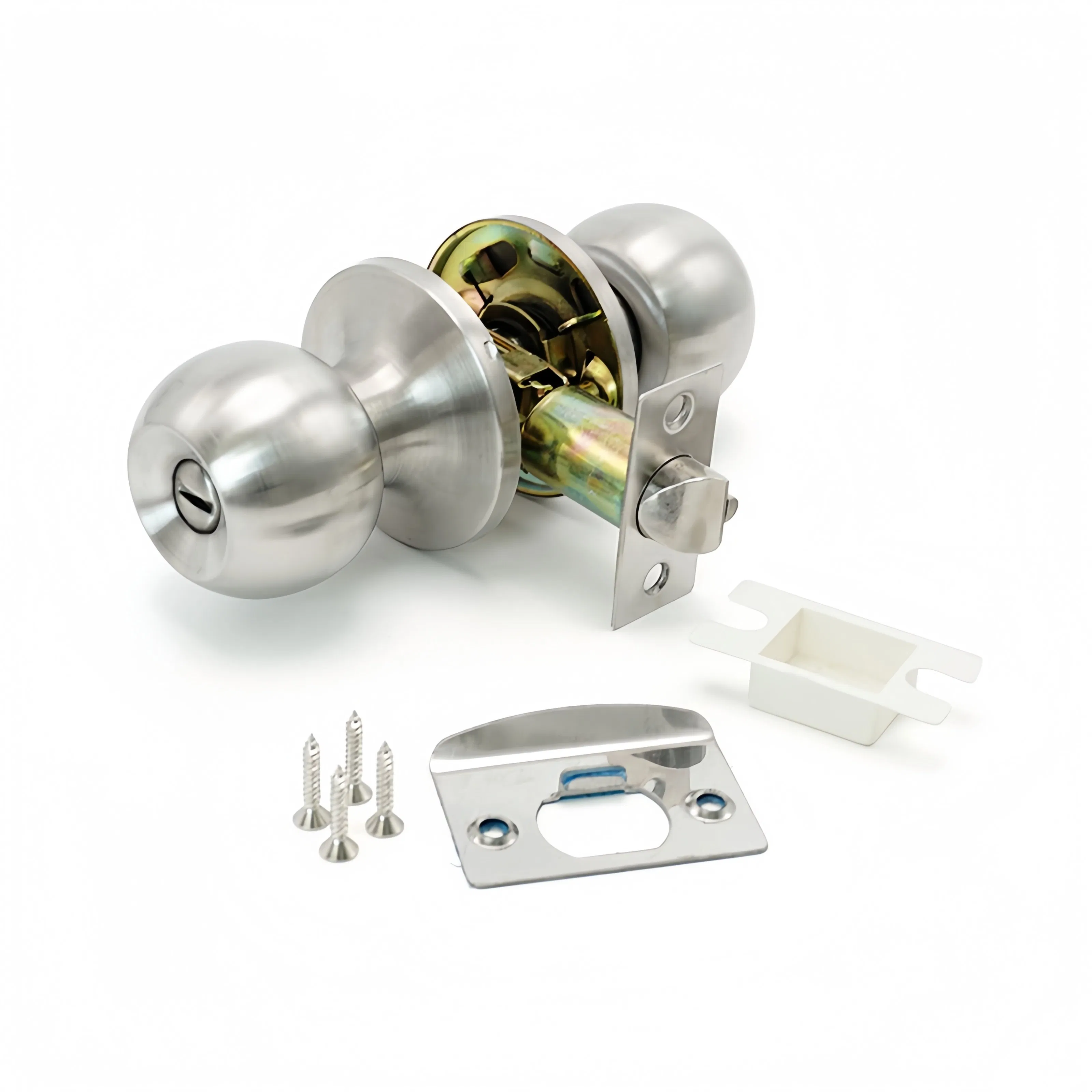 2026 607 Ss Bk Cylindrical Knob Lock with Deadbolt Lock USA Canada Australia Style Door Lock Tubular Lever Door Handle