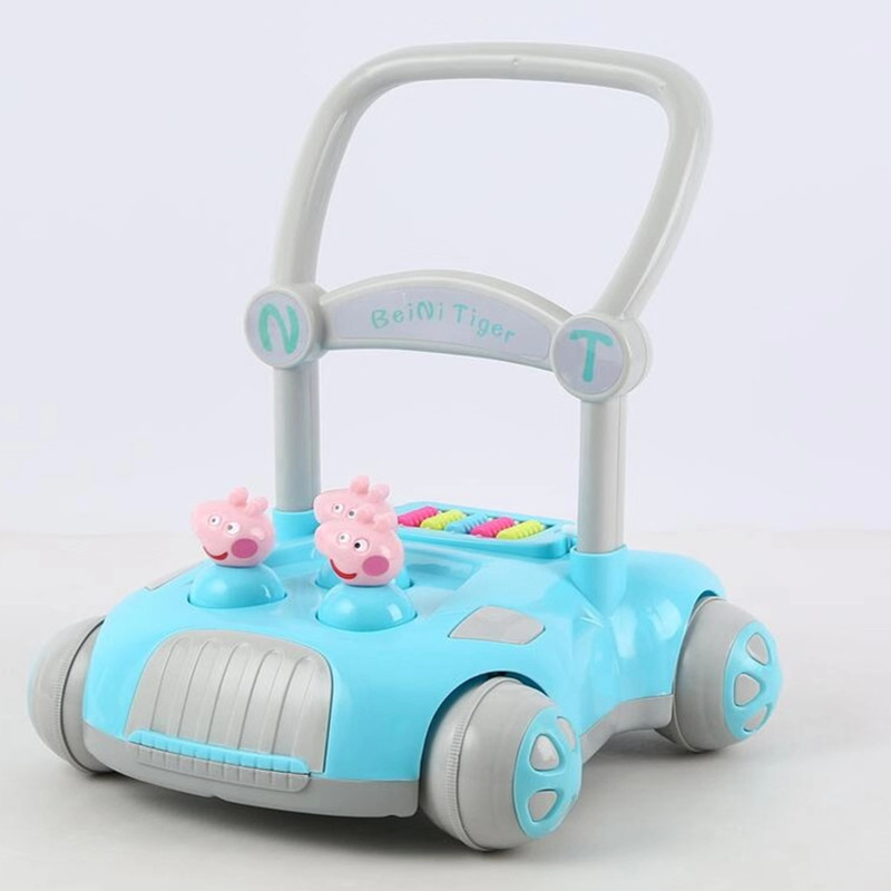Animal Cartoon Plastic Walking Trolley Musical Baby Walker Bw-12