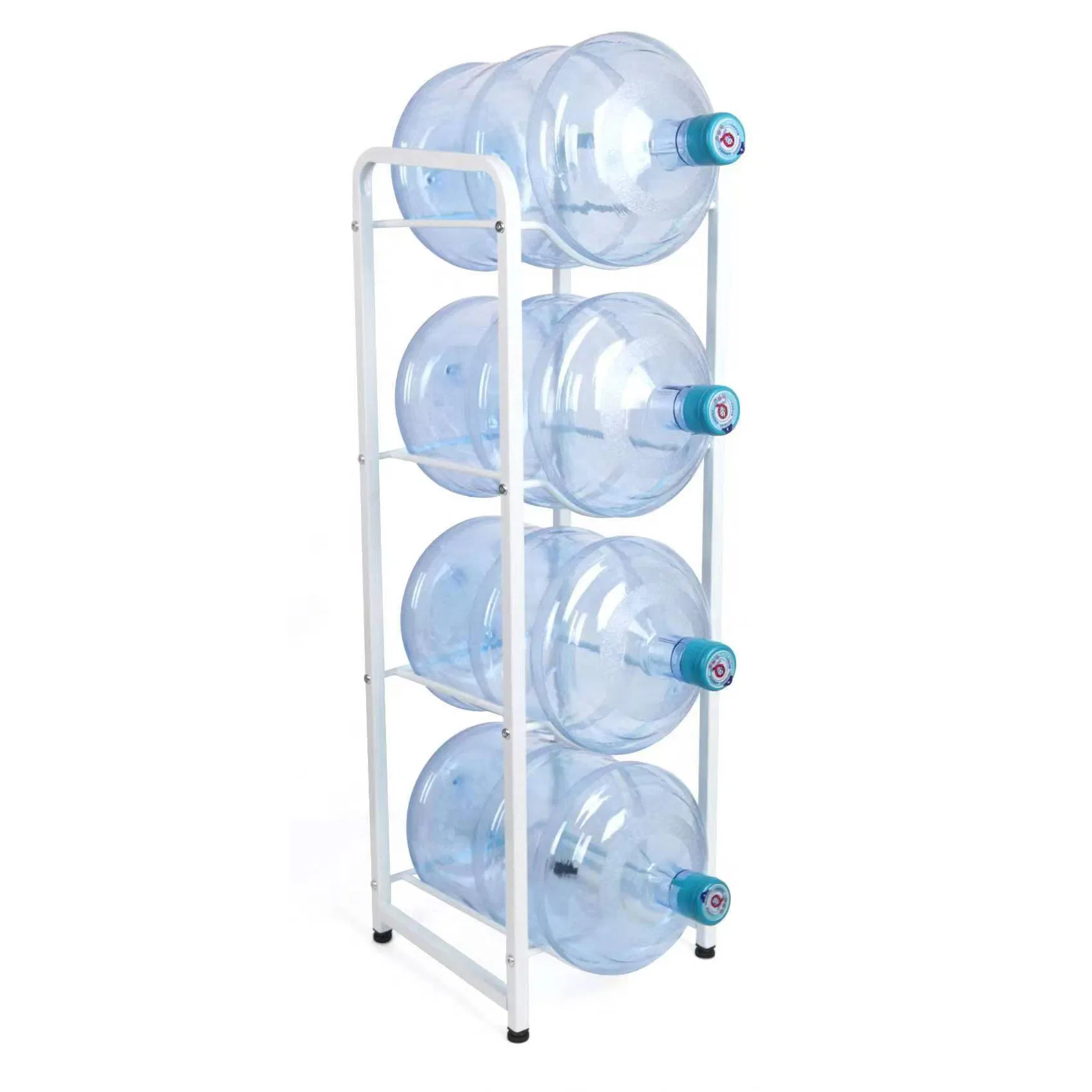 4 Tiers 5 Gallon Metal Water Bottle Holder Water Bottle Storage Rack