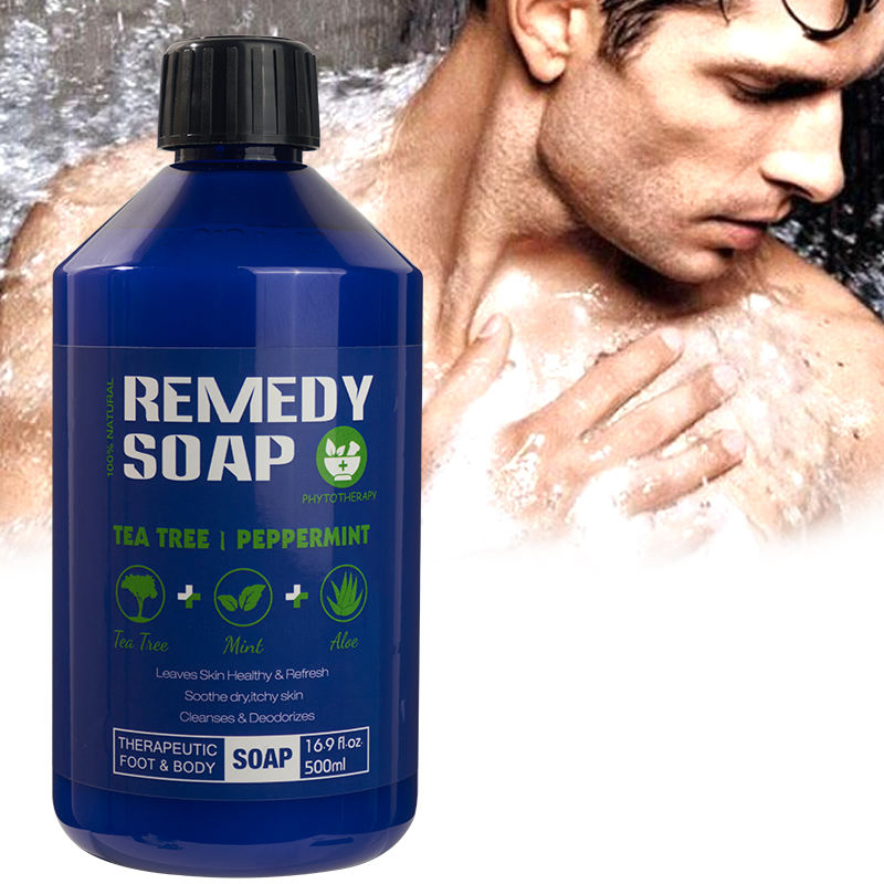 Private Label Body Care Products Body Wash Healing Cleansing Soap Tea Tree Oil Nourishing OEM Shower Gel for Soothes Itchy Skin