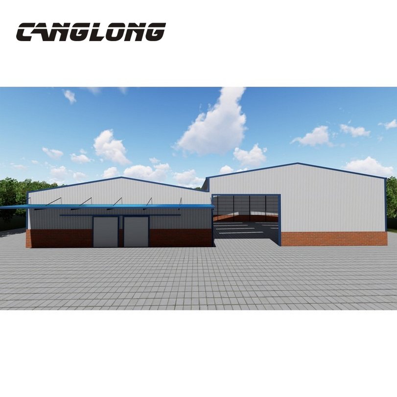 1000 Square Meter Steel Warehouse Building Single Span Economic Modern Steel Structure Warehouse Light Factory Warehouse Design