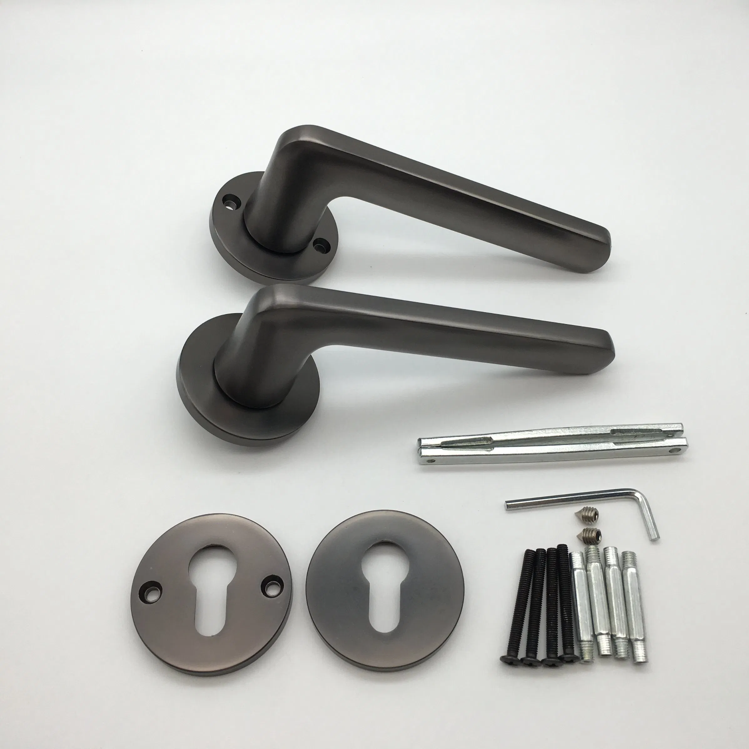 Round Lever Door Handle Aluminum Alloy Interior Design Handles for Wooden Doors